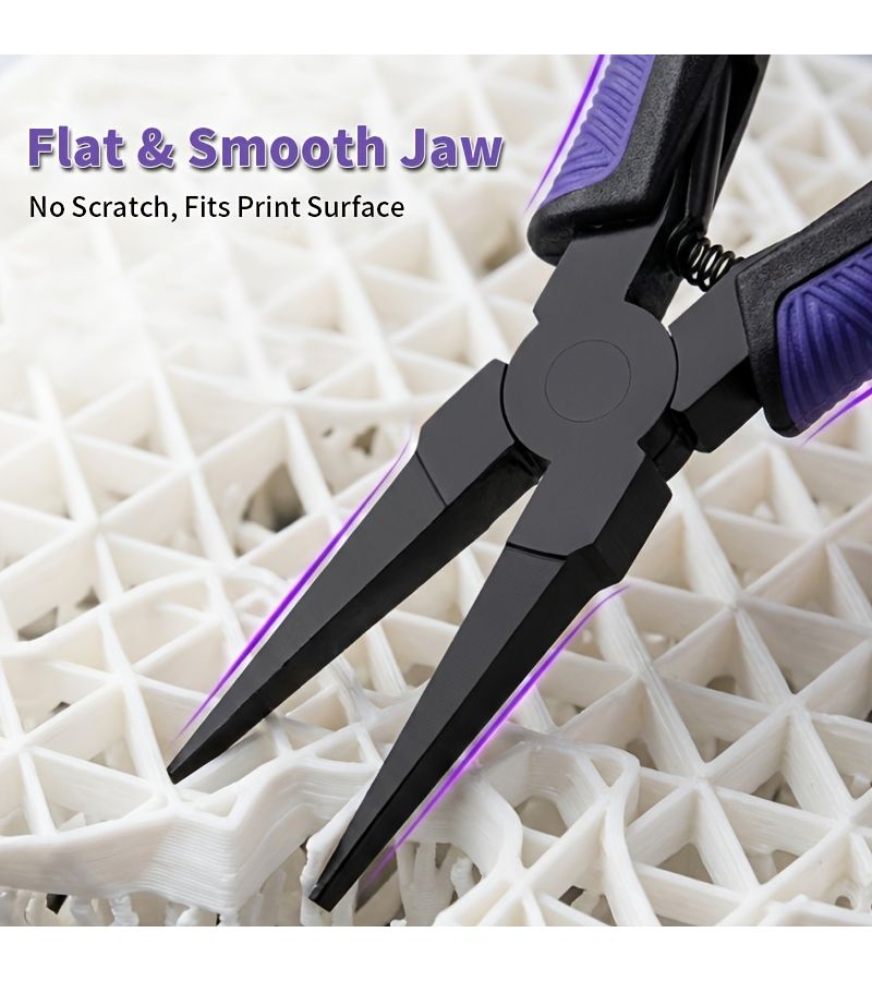 3D Print Support Removal Pliers Teflon Coated Thin Flat Jaw Spring Loaded Non Slip Grip Rust Proof Precision Tool For FDM SLA LCD 3D Printers - Image 4