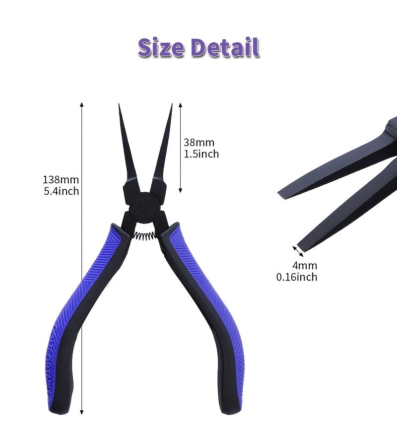 3D Print Support Removal Pliers Teflon Coated Thin Flat Jaw Spring Loaded Non Slip Grip Rust Proof Precision Tool For FDM SLA LCD 3D Printers - Image 2