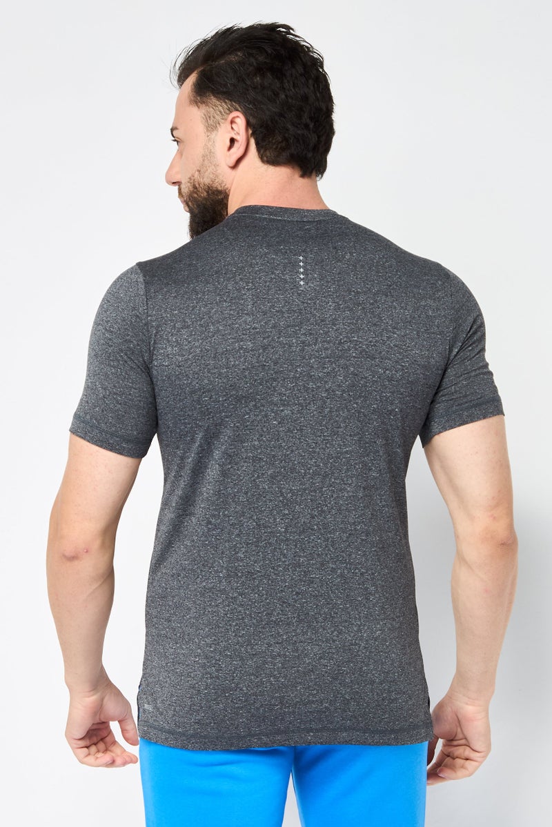 PUMA Men Regular Fit Short Sleeves Training T-shirt, Dark Grey - Image 4