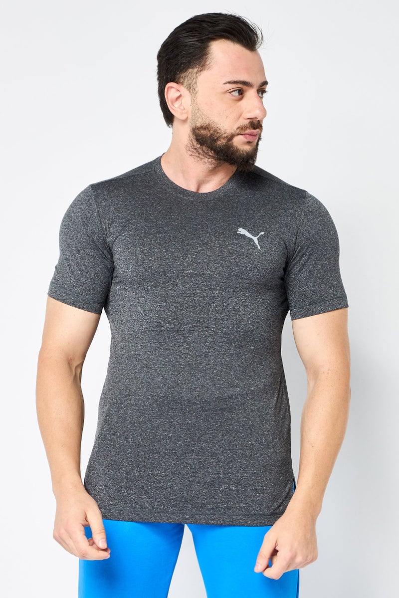 PUMA Men Regular Fit Short Sleeves Training T-shirt, Dark Grey - Image 1