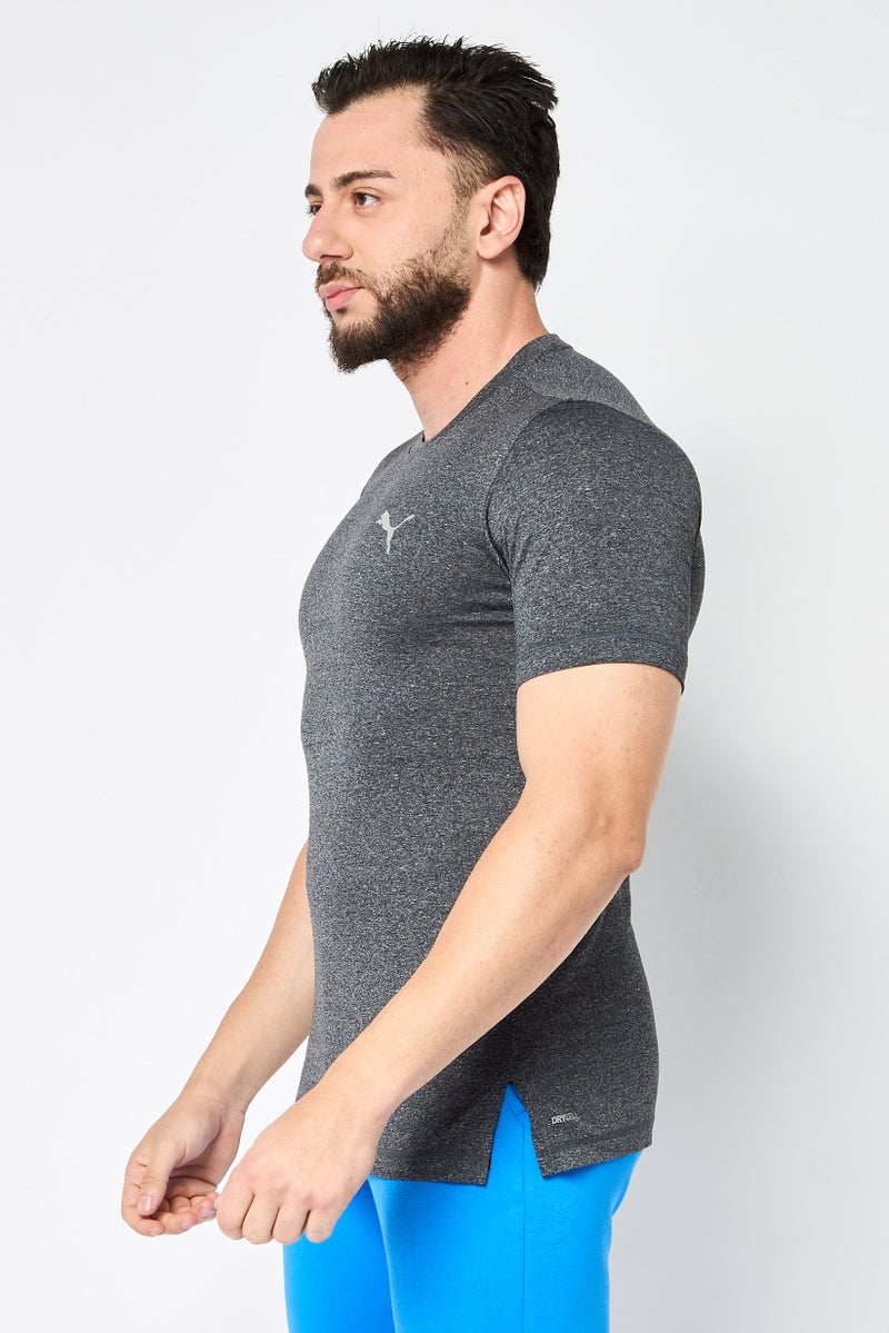 PUMA Men Regular Fit Short Sleeves Training T-shirt, Dark Grey - Image 3