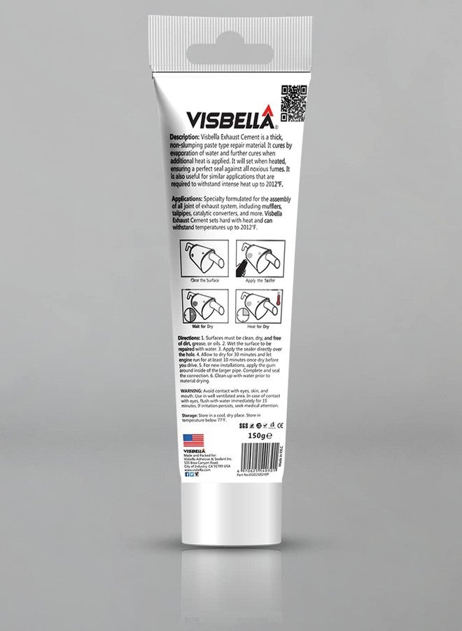 Visbella 150g Auto Vehicle Exhaust System Sealant, Non-Slumping Professional Repair Crack Adhesive Super Glue Sealer for Car Mufflers, Tailpipes, Catalytic Converters - Image 3