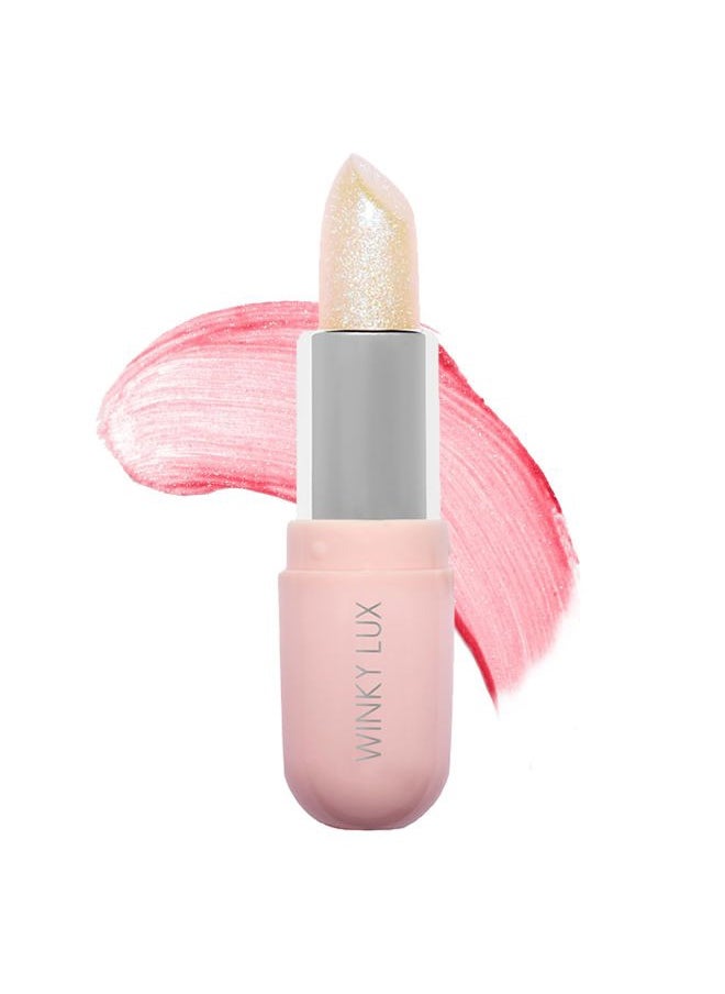 Winky Lux Glimmer Balm, pH Lip Balm, Color Changing Lipstick and Tinted Lip Balm, Vegan & Cruelty Free Lip Balm, Hydrate & Plump, Pink Shimmer Lipstick, Unicorn  - Image 1