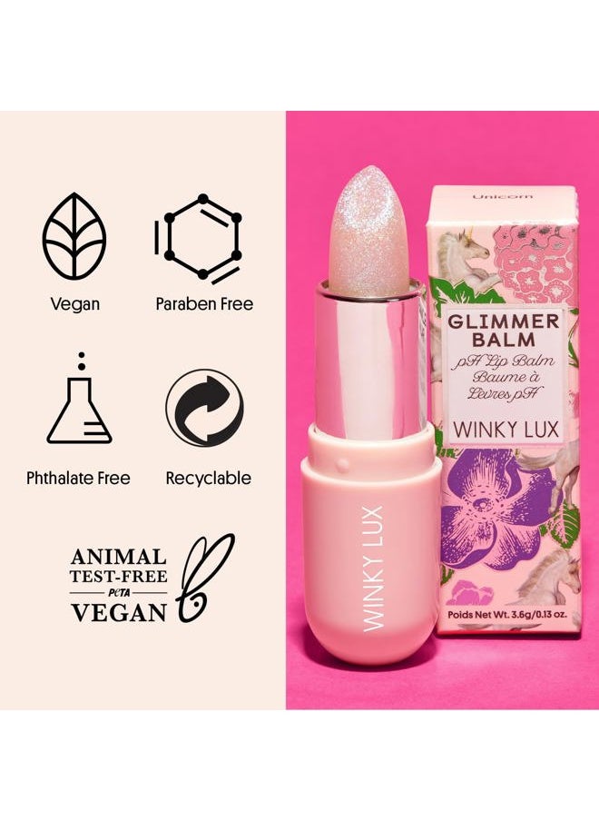 Winky Lux Glimmer Balm, pH Lip Balm, Color Changing Lipstick and Tinted Lip Balm, Vegan & Cruelty Free Lip Balm, Hydrate & Plump, Pink Shimmer Lipstick, Unicorn  - Image 5