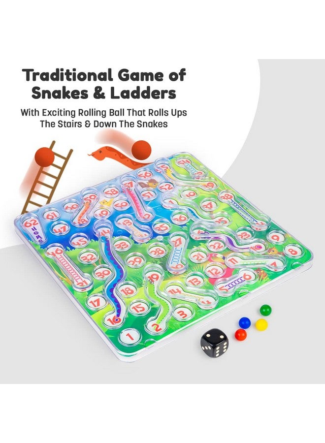 راتاناز لعبة الثعابين والسلالم المتدحرجة مع مفهوم الكرة المنزلقة من راتنا | طريقة جديدة للعب هذه اللعبة اللوحية التقليدية للأطفال والعائلة - Image 2