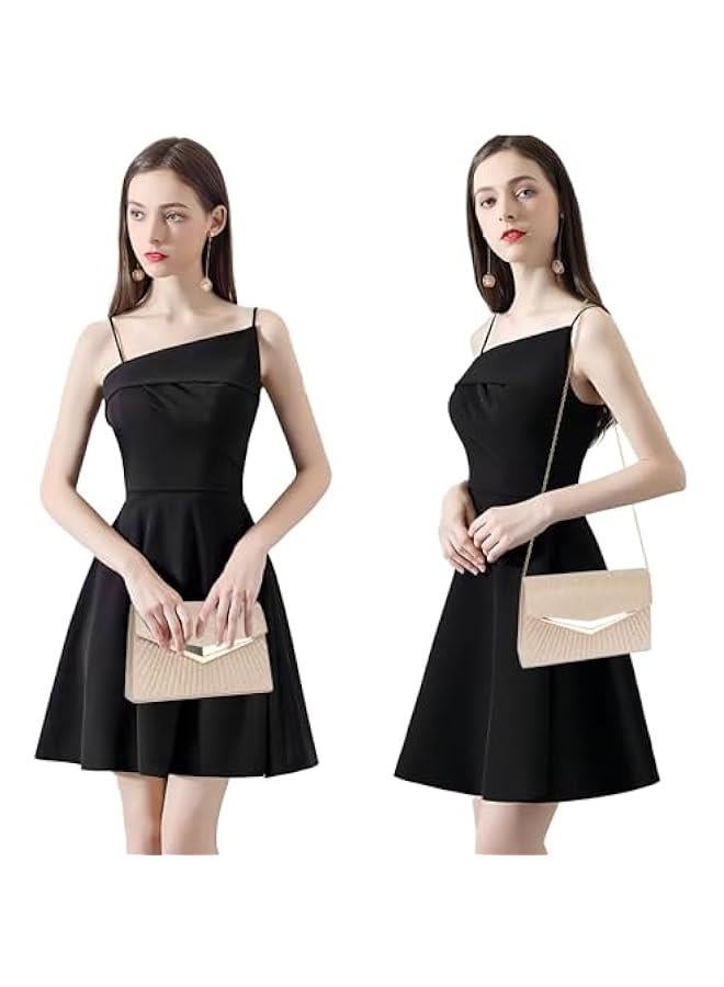 Arabest Women's Evening Handbags, Sparkly Pleated Evening Purse, Elegant Sequins Clutch for Wedding Formal Cocktail Party - Image 2