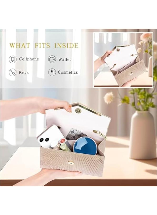 Arabest Women's Evening Handbags, Sparkly Pleated Evening Purse, Elegant Sequins Clutch for Wedding Formal Cocktail Party - Image 5