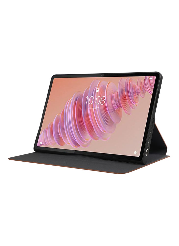 For Lenovo Tab Plus Shockproof Case PU Leather Tablet Cover with Stand - Brown - Image 4