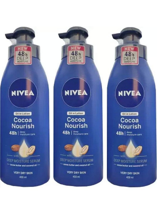 Nivea Cocoa Nourish 48H Deep Moisture Lotion Care 400Ml *3 (1200 Ml)