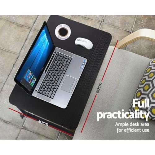 RADIANT Multi-Purpose Laptop Table, Study Table | Adjustable Height, Portable for Office, Work Form Home | DIY Table, Easy to Assemble (Black with Black Leg) - Image 4