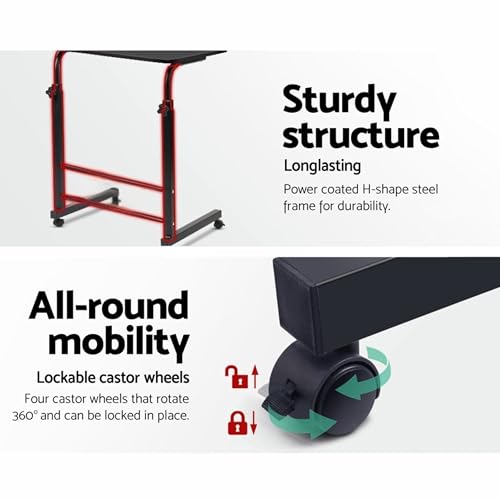 RADIANT Multi-Purpose Laptop Table, Study Table | Adjustable Height, Portable for Office, Work Form Home | DIY Table, Easy to Assemble (Black with Black Leg) - Image 2