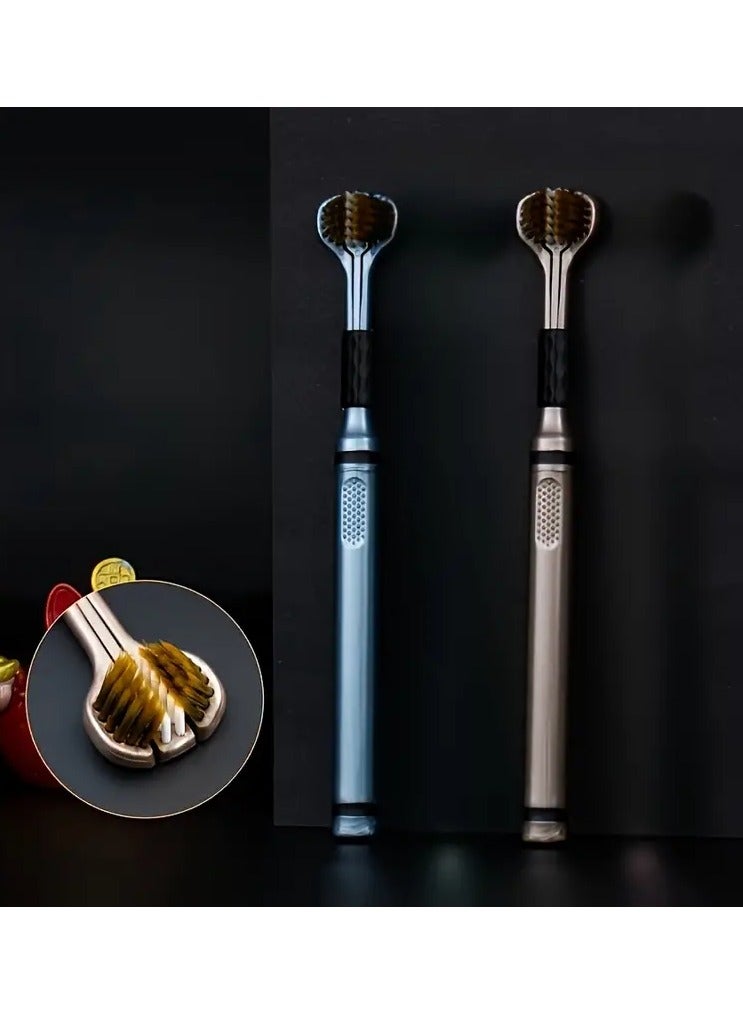 Goolsky 2-Pack Manual Toothbrushes Deep Clean Triple Layer Wrapped Ultrafine Fiber Bristles Oral Care Personal Hygiene Home Health Supplies - Image 1