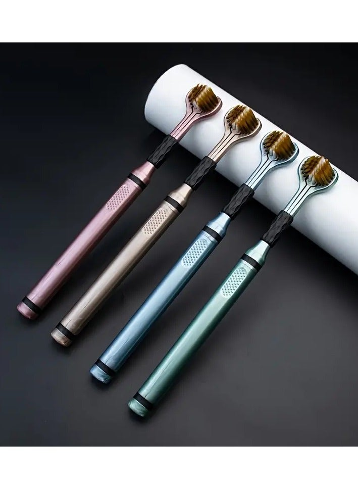 Goolsky 2-Pack Manual Toothbrushes Deep Clean Triple Layer Wrapped Ultrafine Fiber Bristles Oral Care Personal Hygiene Home Health Supplies - Image 3