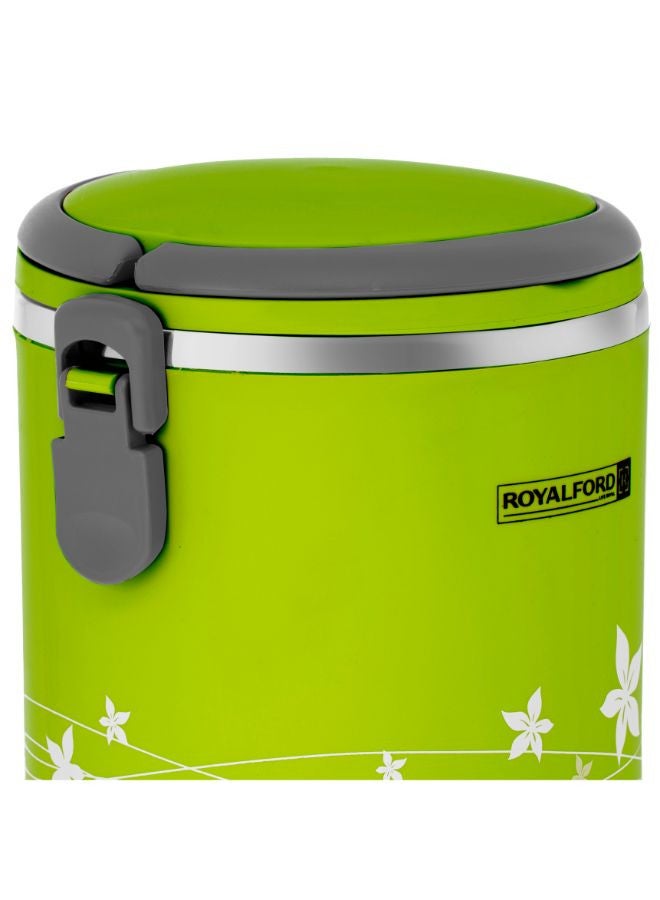 Royalford 2 In 1 Stainless Steel Lunch Box Green 1.8Liters - Image 5