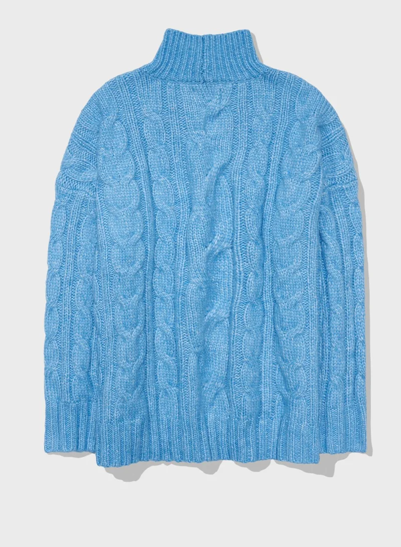 American Eagle Cable Knit Turtle Neck Sweater
