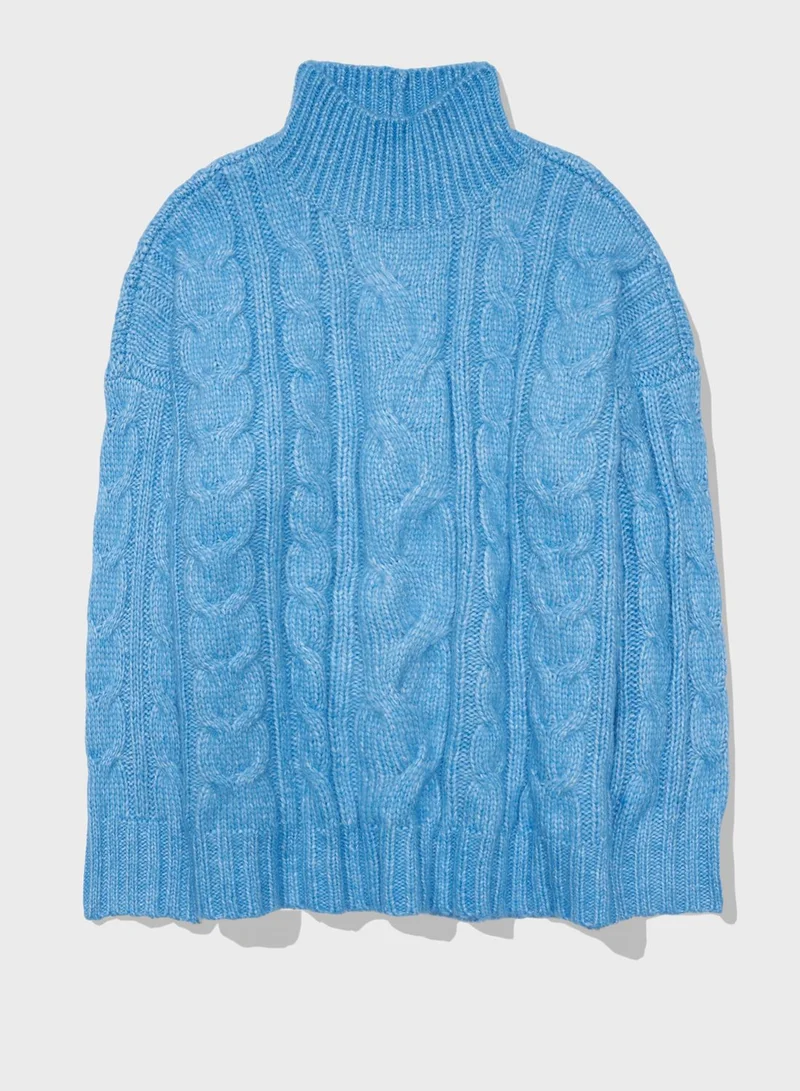 American Eagle Cable Knit Turtle Neck Sweater