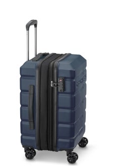 DELSEY Paris Citadel 54 Cm  Expandable 4 Double Wheel Cabin Luggage Trolley Blue / Black Zip  - Image 3
