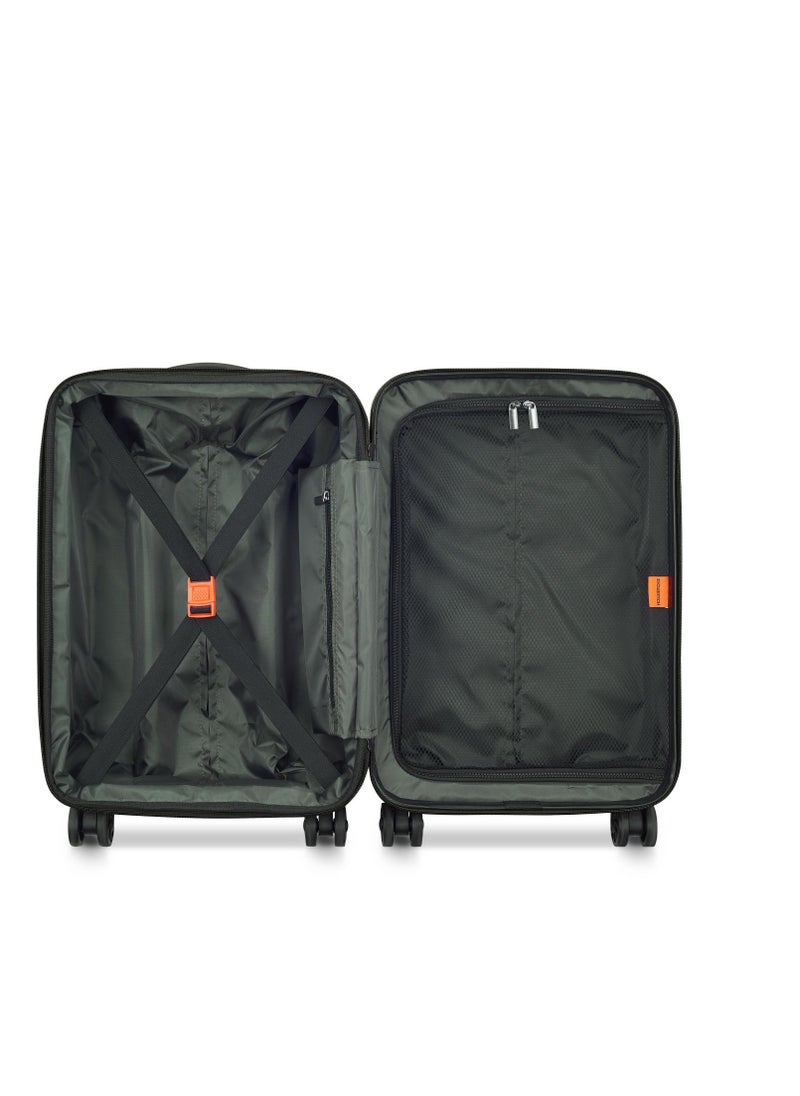 DELSEY Paris Citadel 54 Cm  Expandable 4 Double Wheel Cabin Luggage Trolley Blue / Black Zip  - Image 2