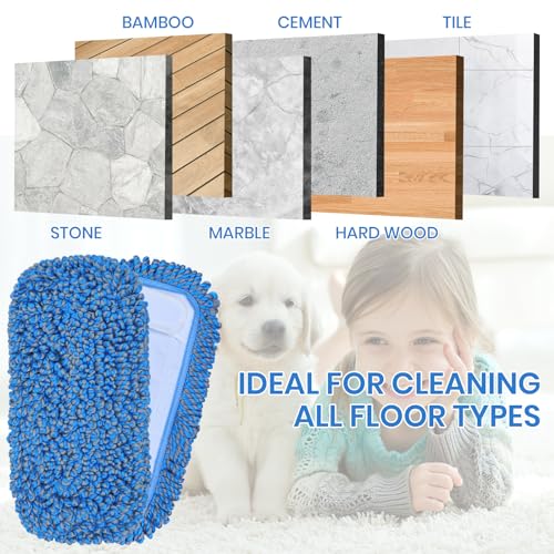 TrueYee 2 Pack Microfiber Mop Replacement Pad for Dry Dusting Wet Mopping (Dust Mop ASIN:B0CM8Z8Y2P) - Image 5