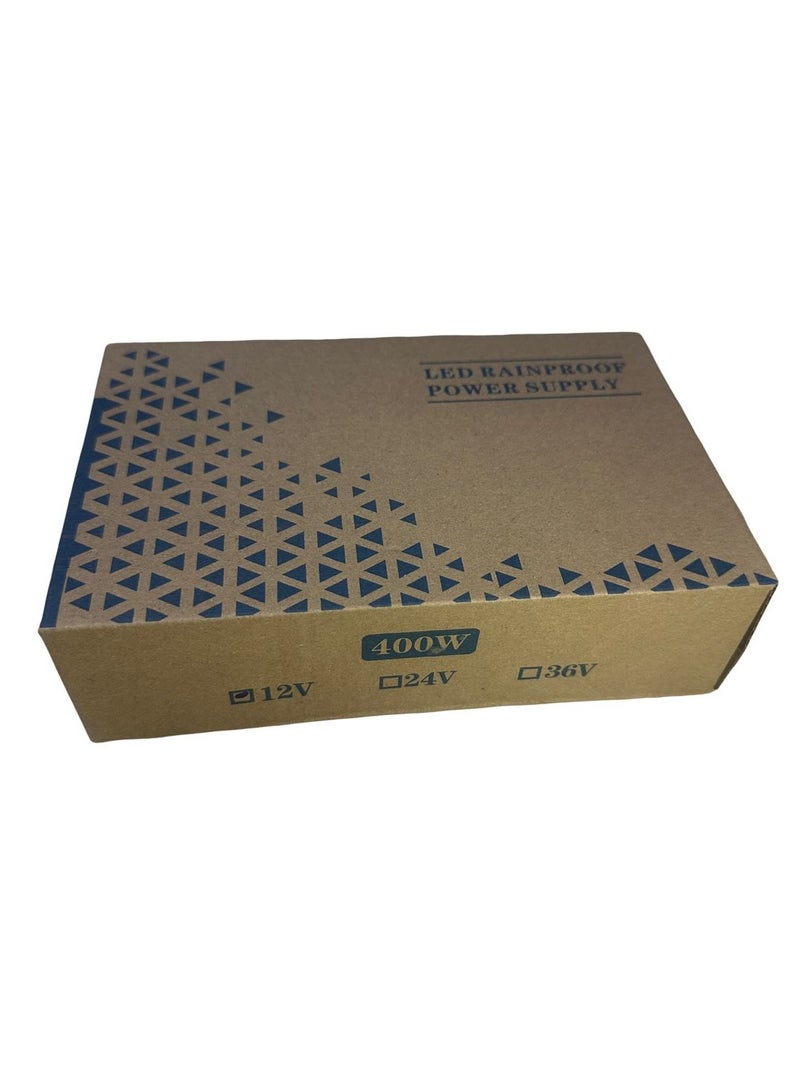 Rainproof 400W 12V LED Power Supply Driver for Outdoor Lighting, Signs, Strips, and Facade Projects.  - Image 3