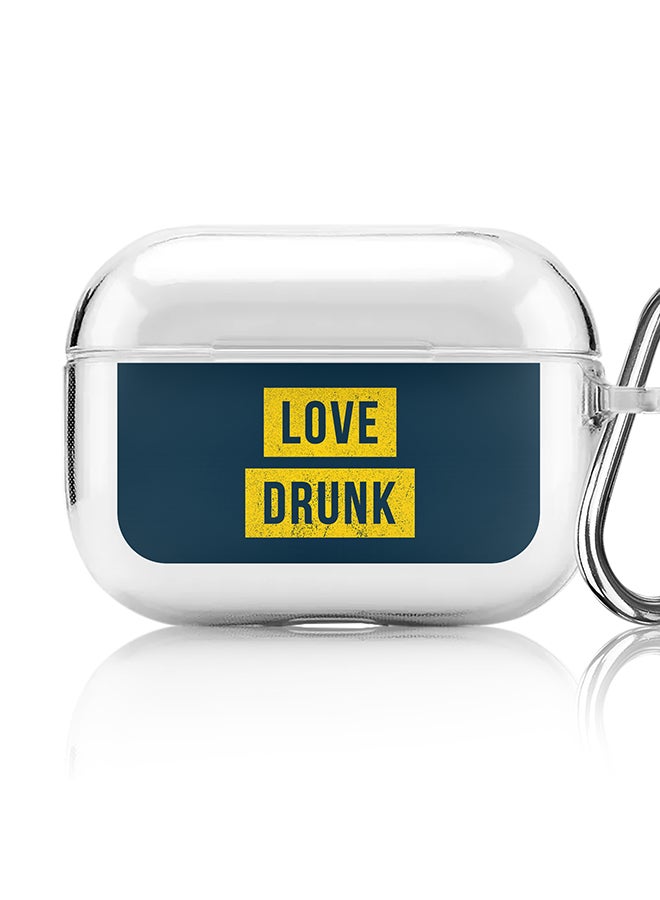 Stylizedd Classic Clear printed Case for Apple AirPods Pro 2nd Generation Thin Transparent Cover [Designed for Apple AirPods Pro 2nd Generation] - LoveDrunk - Image 1