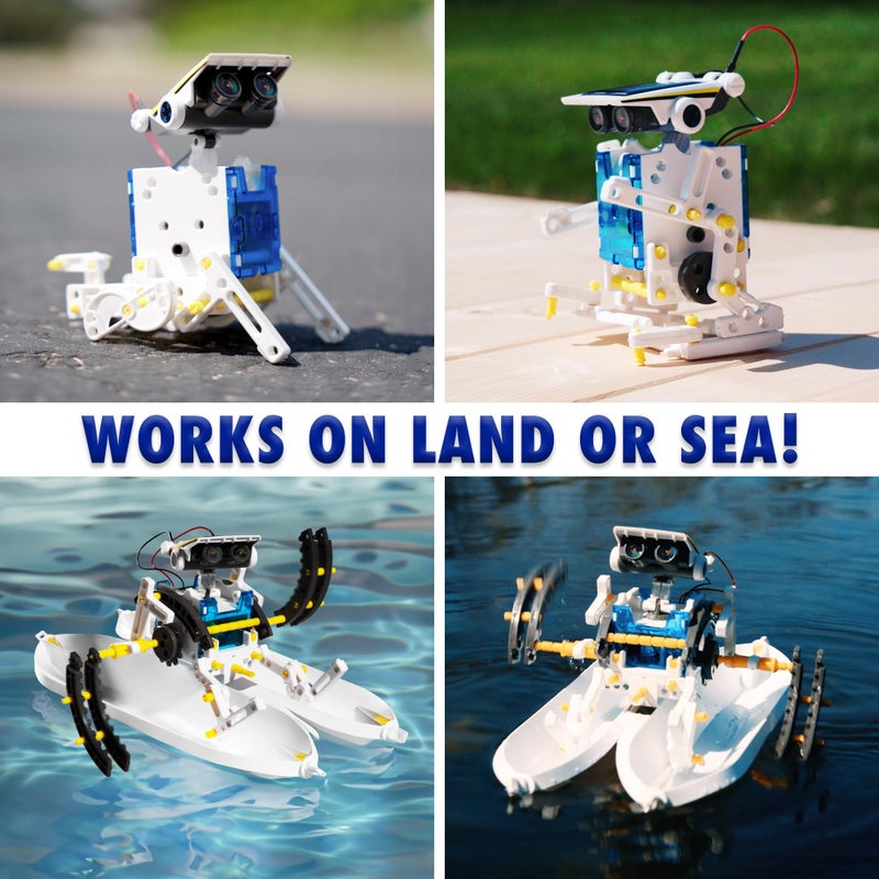 Elenco Teach Tech SolarBot.14, Transforming Solar Robot Kit, STEM Learning Toys for Kids 10+ - Image 4