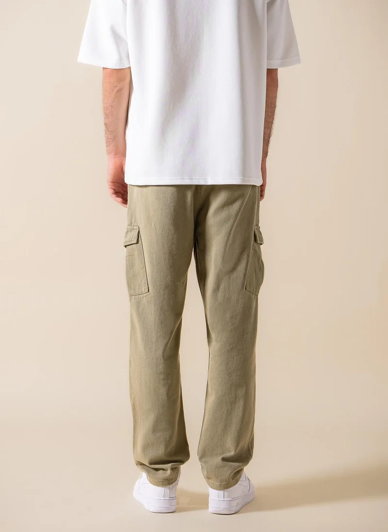 SHAPES JOGGER-WAIST CARGO TROUSERS