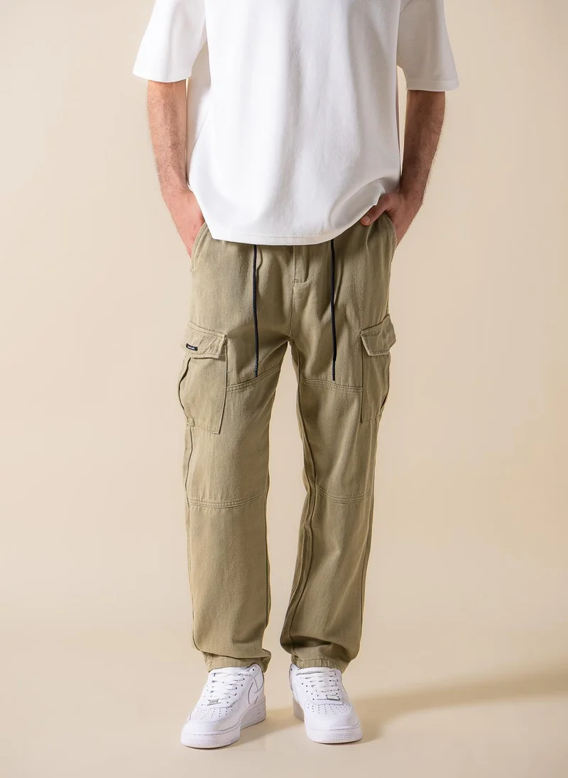 SHAPES JOGGER-WAIST CARGO TROUSERS