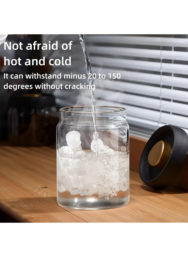 S-TOP Premium Borosilicate Glass Vacuum Container for Storing Coffee Beans And Other Kitchen Items - Available in Sizes of 16.91Oz - Transparent And Sturdy - Ideal for Maintaining Freshness And Taste. - Image 2