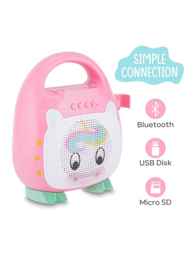 Vivitar - Singimals Kids Karaoke Speaker With Microphone - Unleash Your Child'S Inner Superstar, Bluetooth V5.1, 12H Playtime, 5W Speaker, Multicolor Led Lighting, Shimmer The Unicorn - Image 1
