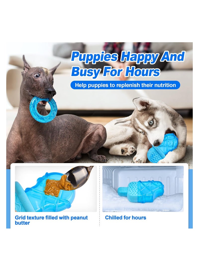 SOLARAE 3 Pack Pet Teether Cooling Chew Toy for Dogs Teething Puppies Puppy Chew Toys for Teething Relieve Teething Pain Itching  Fillable Puppy Teething Toys Floating Puppy Chew Toys - Image 3