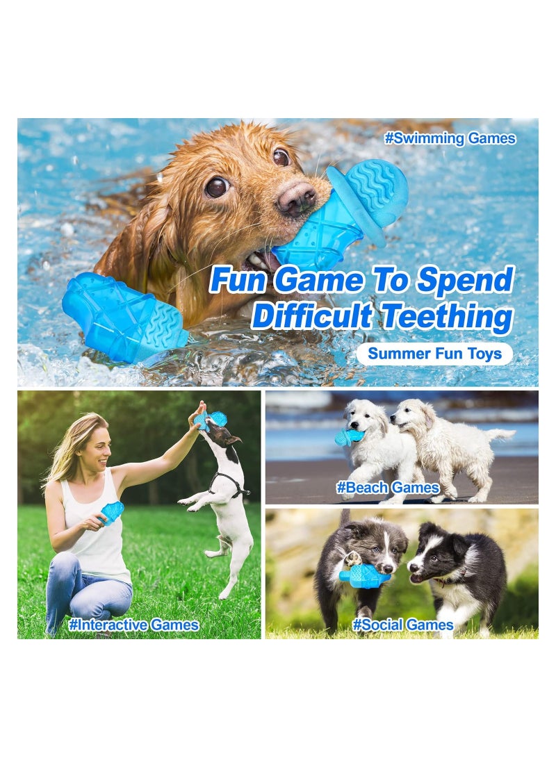 SOLARAE 3 Pack Pet Teether Cooling Chew Toy for Dogs Teething Puppies Puppy Chew Toys for Teething Relieve Teething Pain Itching  Fillable Puppy Teething Toys Floating Puppy Chew Toys - Image 2