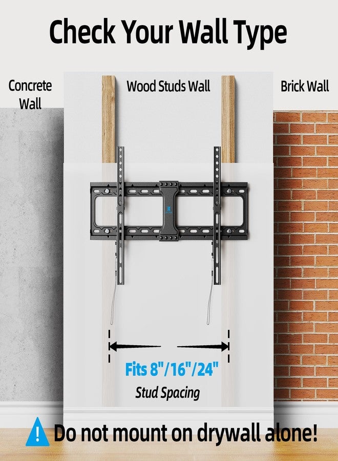 USX STAR UL Listed Fixed TV Wall Mount for 37-86 Inch Screens, Low Profile TV Mount Fits 16", 18", 24" Studs, Wall Mount Bracket with Quick Release Lock, Max VESA 600x400mm, Holds up to 132 lbs by USX STAR - Image 4
