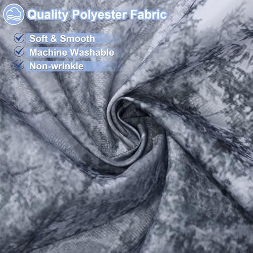 ORTIGIA Grey Shower Curtain for Bathroom, Misty Forest Shower Curtain Set with Rustproof Hooks, Decorative Pine Tree Fog Magic Bath Curtain for Home, Waterproof Fabric, Weighted, 72x72 - Image 4