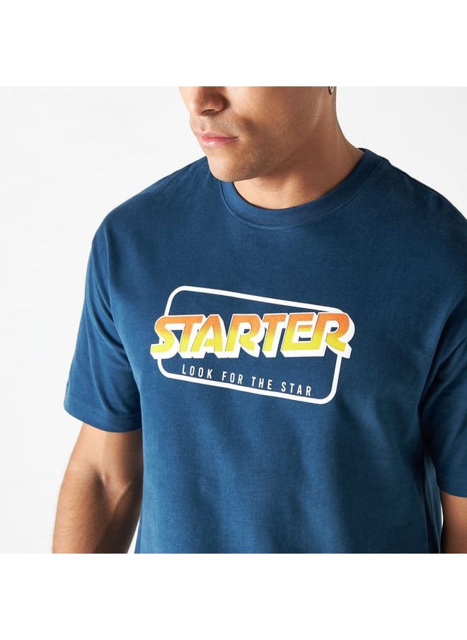 STARTER Starter Print Crew Neck T-shirt with Short Sleeves  - Image 4