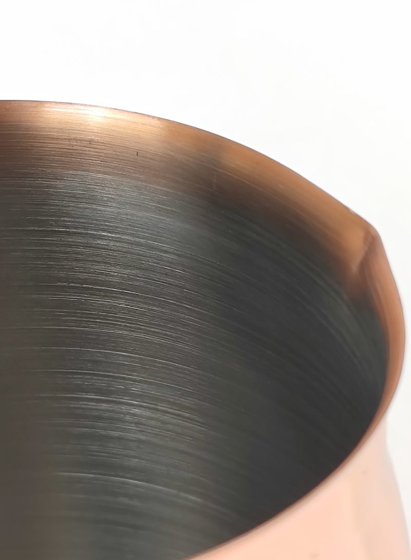 HTH Set of 3 Stainless Steel Classic Turkish Coffee Pots Wood Long Handle Coffee Warmer Milk Pot - Image 3