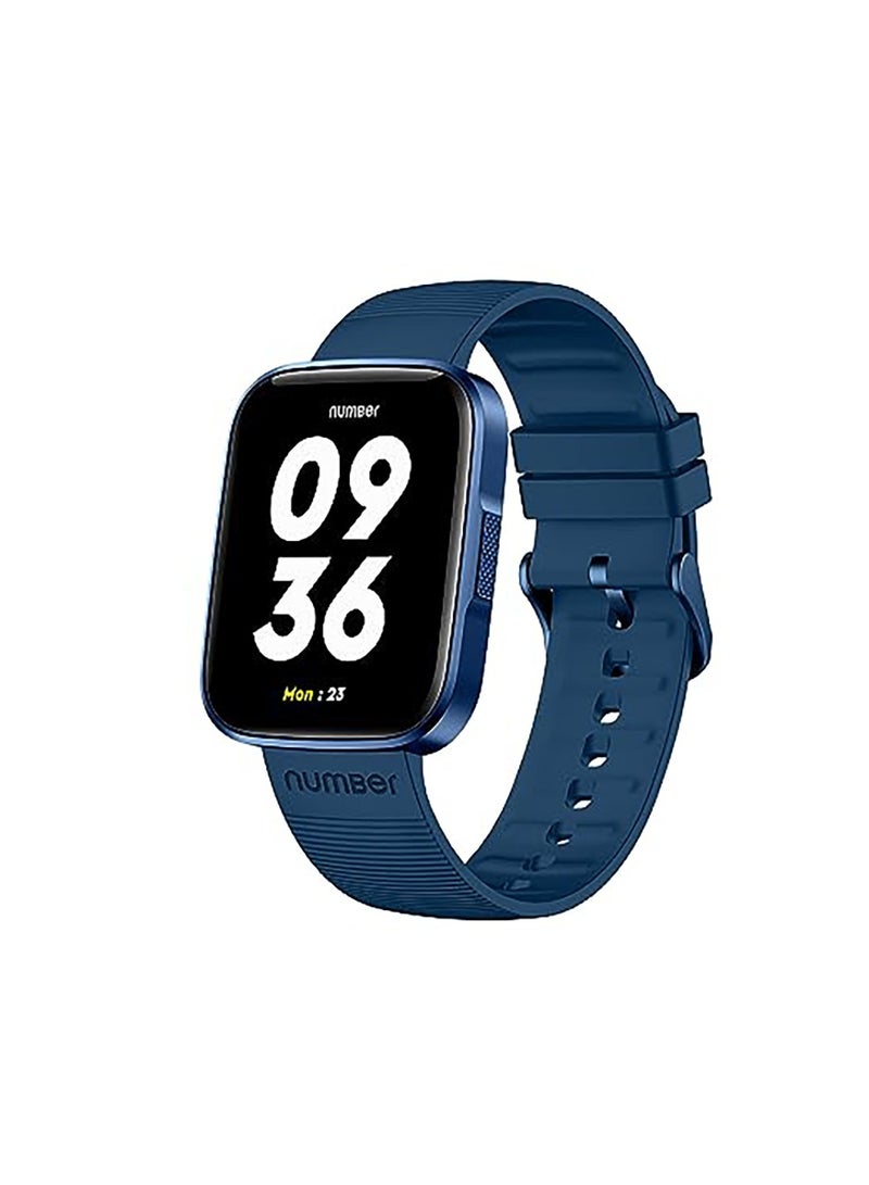 Number XTRO1, Industry's Slimmest watch, 1.69” Full Touch Display, Calling alert, Sports Modes, IP68, Sp02 Smartwatch Blue - Image 4