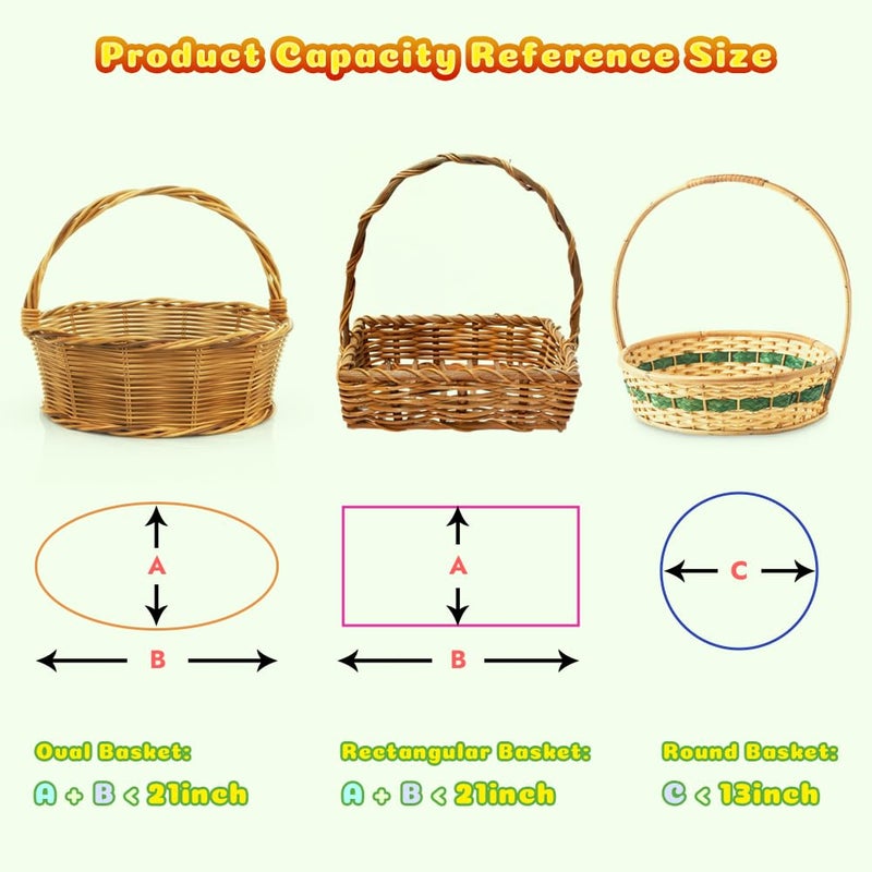 HRX Package 10 PCS Easter Basket Bags Flat Bottom 25.6x23.6x6.3 Inches, Large Clear Cellophane Wrap for Gifts & Basket Wrapping, Bunny & Egg Designs - Image 4