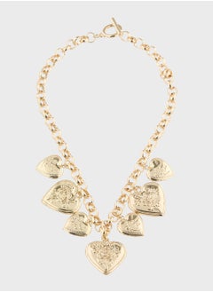 Ginger Multi Charm Heart Necklace  - Image 1