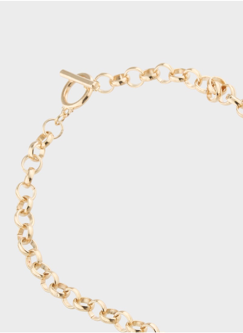 Ginger Multi Charm Heart Necklace  - Image 3