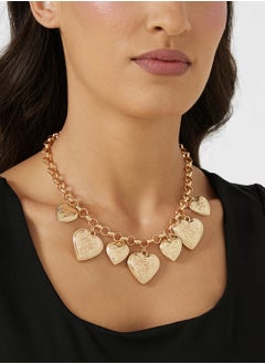 Ginger Multi Charm Heart Necklace  - Image 4