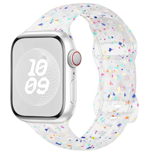Wowstrap Sport Bands for Apple Watch Band 40mm 41mm 38mm 44mm 45mm 46mm 42mm iWatch Bands for Women Kids Men,Cute Recycled Plastic Silicone Strap for Apple Watch Series 11 10 9 8 7 6 5 4 3 SE 3/2nd Ultra 49mm - Image 1