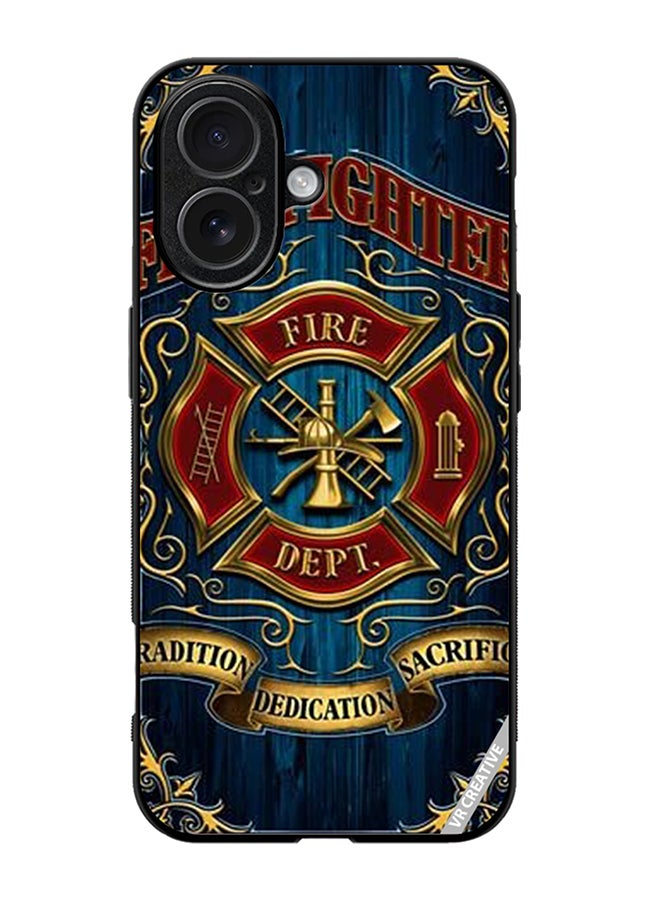 Protective Case Cover For Apple iPhone 17 Fire Fighter Design Multicolour