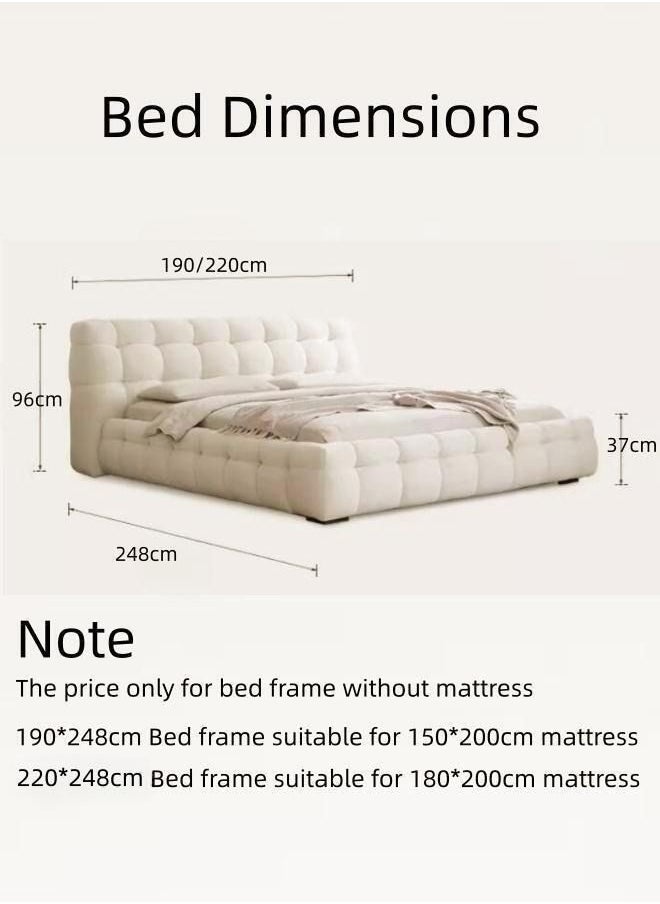 Light Luxury Furniture Modern Bed Frame Without Mattress for Home Bedroom Decoration