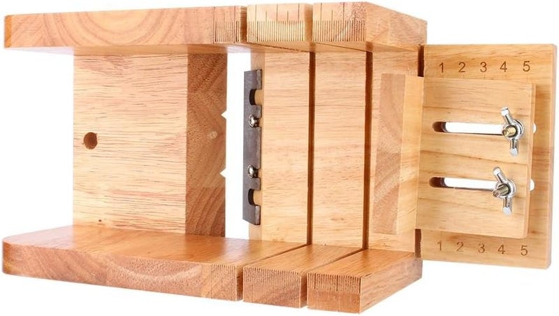 Yosoo Adjustable Wooden Loaf Cutter Knife Handmade Bread Cutting Tool Set - Image 4