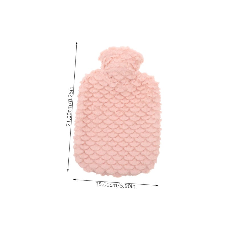Soft Plush Hot Water Bottle With Removable Cover For Hands And Feet Warmth - Image 3