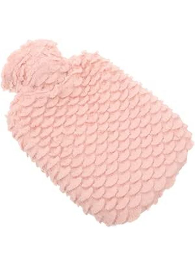 Soft Plush Hot Water Bottle With Removable Cover For Hands And Feet Warmth - Image 1