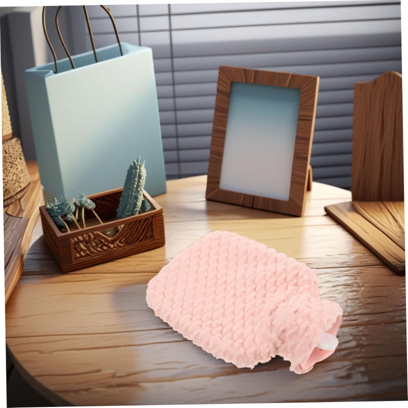 Soft Plush Hot Water Bottle With Removable Cover For Hands And Feet Warmth - Image 5
