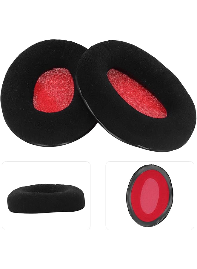 إيروريكس وسائد أذن وغطاء سماعة رأس مصنوع من قماش عالي الجودة ومريح في الارتداء لسماعات الرأس Khx Hscp Cloud Ii 2 من جلد الغزال الأحمر - Image 4