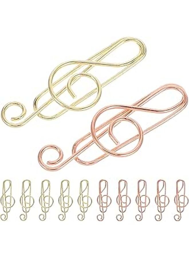 Treble Symbol Metal Page Marking Clips 40pcs For Office School Desk Organization - Image 1